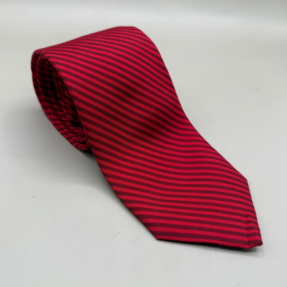 Vineyard Vines Necktie Mens 58x3 Diagonal Stripe Silk Red Burgundy